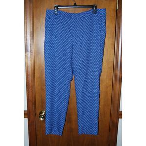 BANANA REPUBLIC WOMENS PANTS SIZE 8 BLUE GEOMETERIC PATTERN